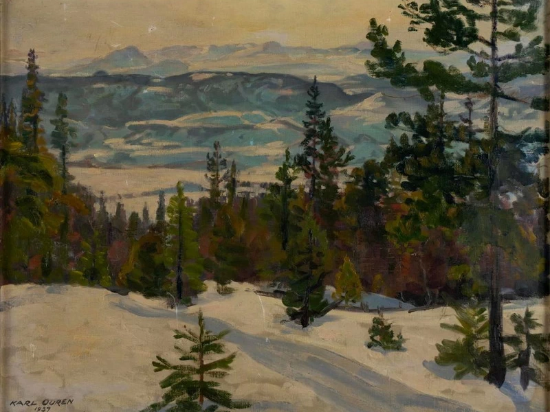 1882-Karl Oure - Vista invernale da Orkdal